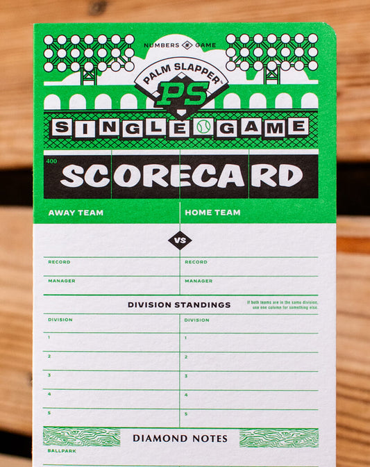 Palm Slapper Single-Game Scorecard