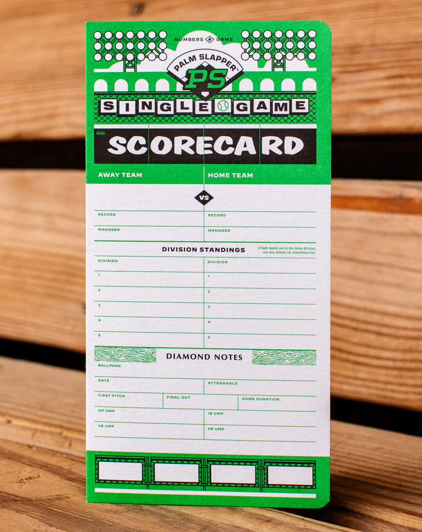 Palm Slapper Single-Game Scorecard