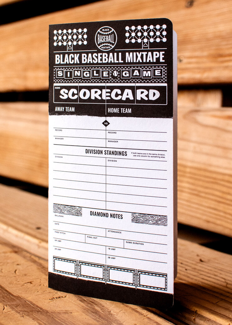 Black Baseball Mixtape Single-Game Scorecard