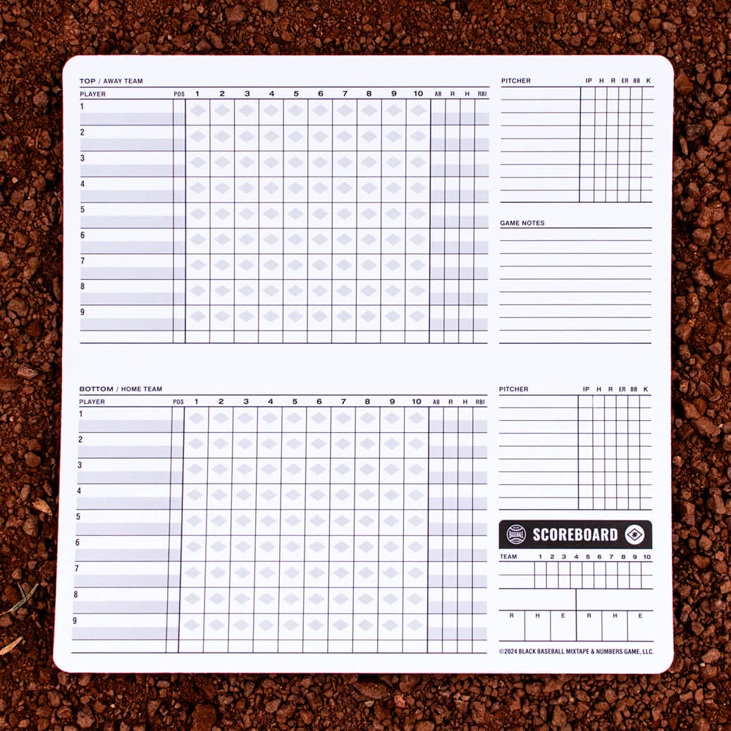 Black Baseball Mixtape Single-Game Scorecard