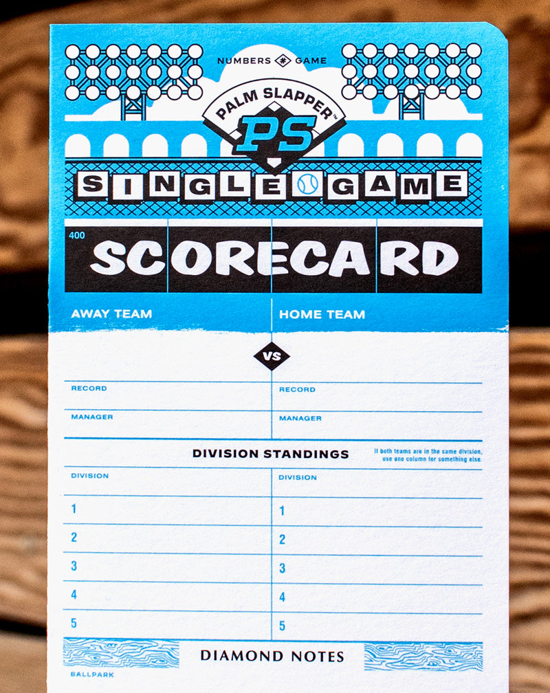 Palm Slapper is the Single-Game MLB Scorecard from Numbers Game