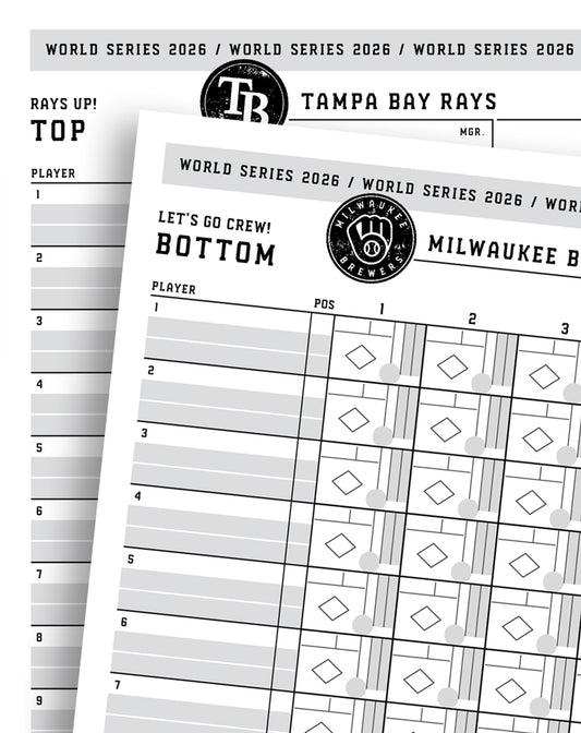 2026 World Series Scoresheets PDF